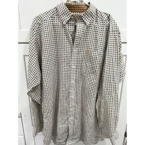 Ariat‎ Western Men's Shirt Geometric Print Wrinkle-Free Long Sleeve L Tall